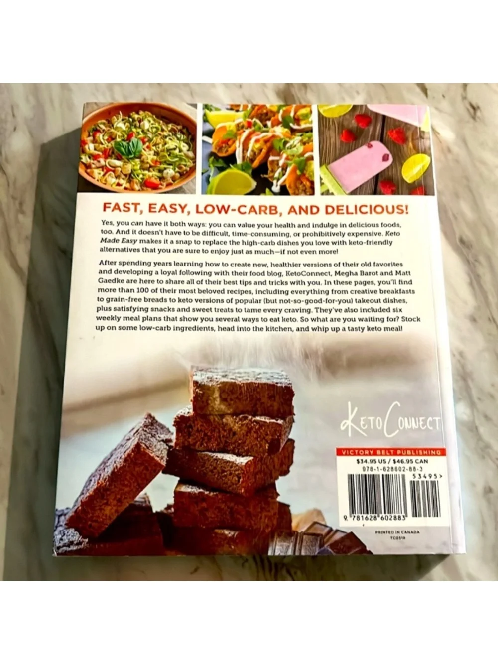 Keto Made Easy Cookbook by Megha Barot and Matt Gaedke EXC